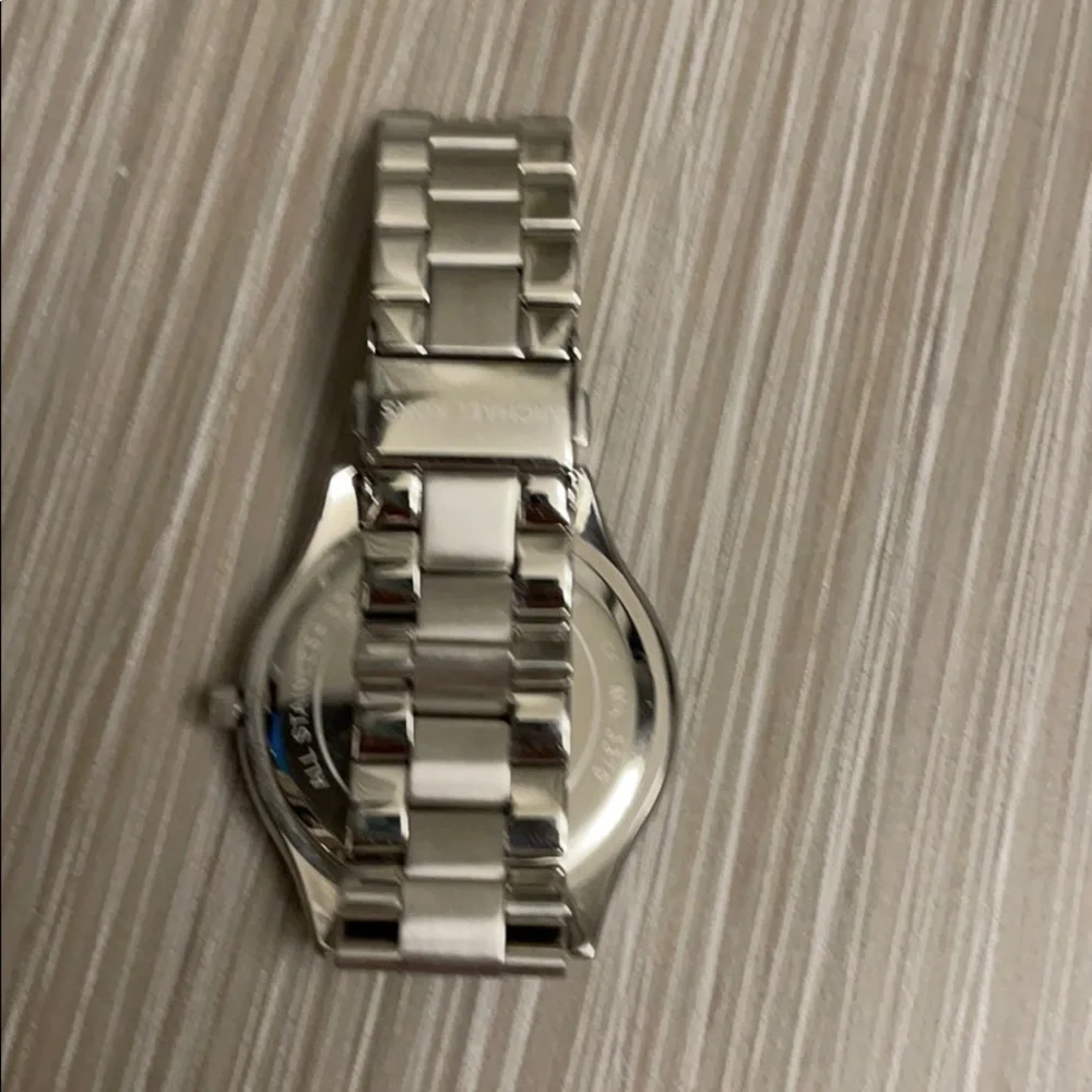 Michael Kors Stainless Steel Watch with Blue Dial